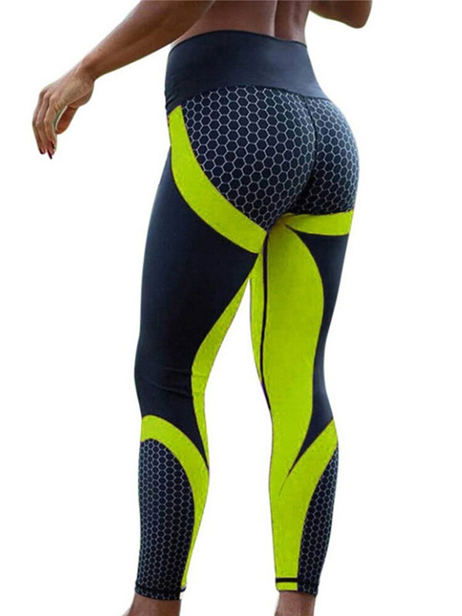 Women's High-Waist Four-Way Stretch Honeycomb Active Legging