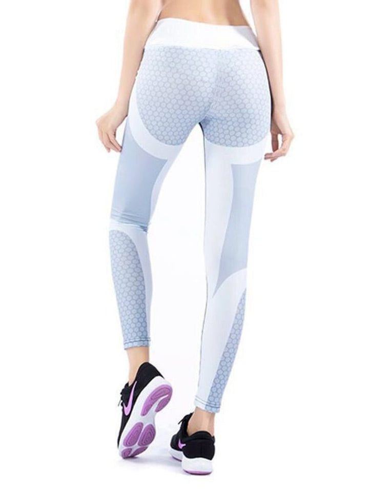 Women's High-Waist Four-Way Stretch Honeycomb Active Legging