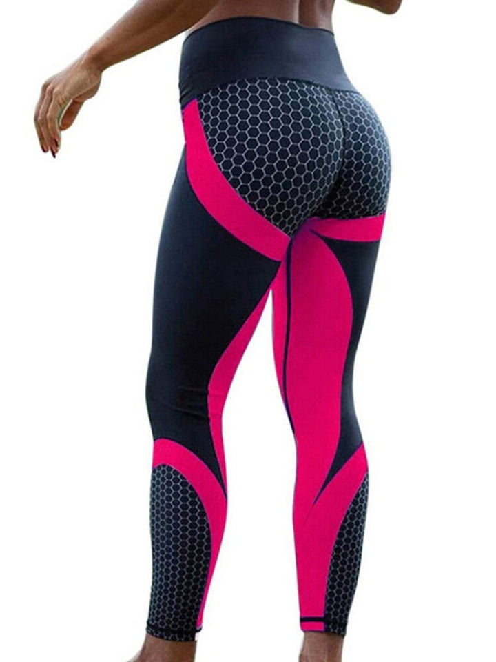 Women's High-Waist Four-Way Stretch Honeycomb Active Legging