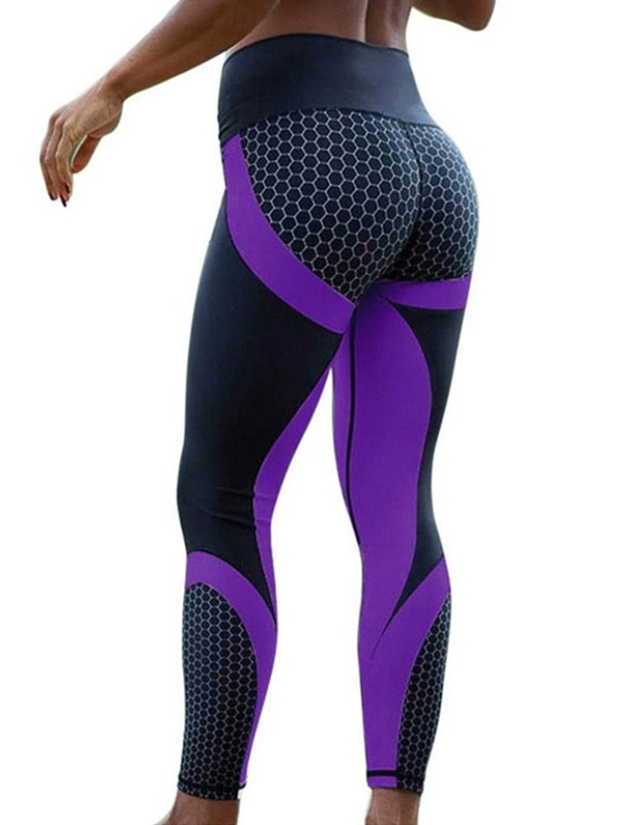 Women's High-Waist Four-Way Stretch Honeycomb Active Legging