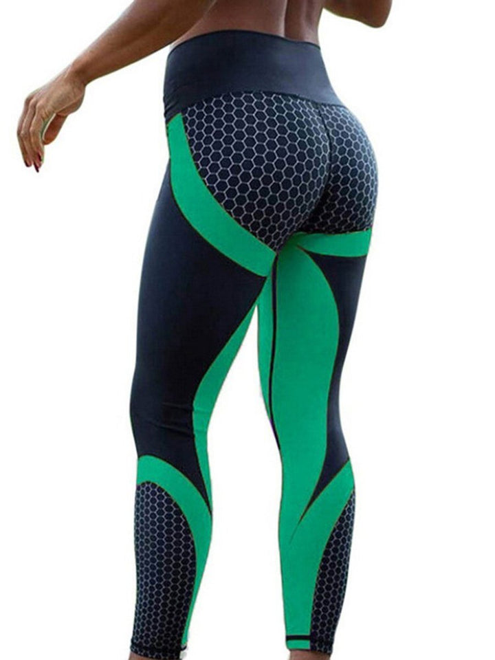 Women's High-Waist Four-Way Stretch Honeycomb Active Legging