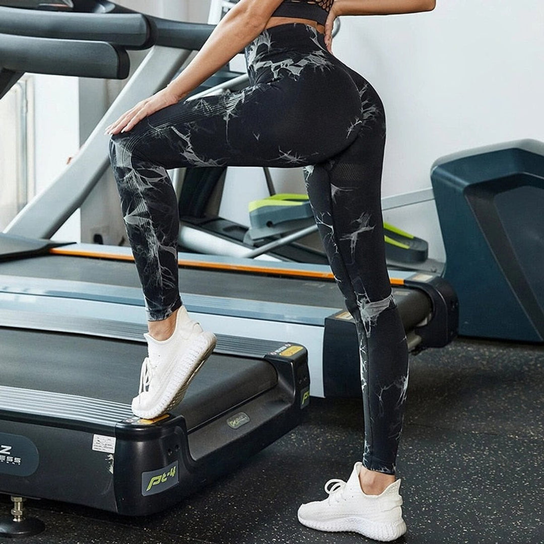 Women's High-Waist Seamless Tie-Dye Yoga Legging