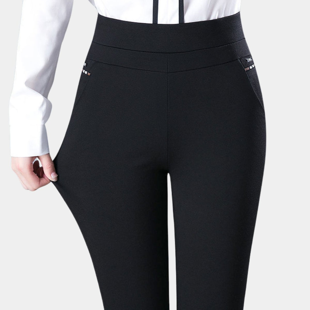 Women's High-Waist Stretch Pull-On Slim Legging Pants