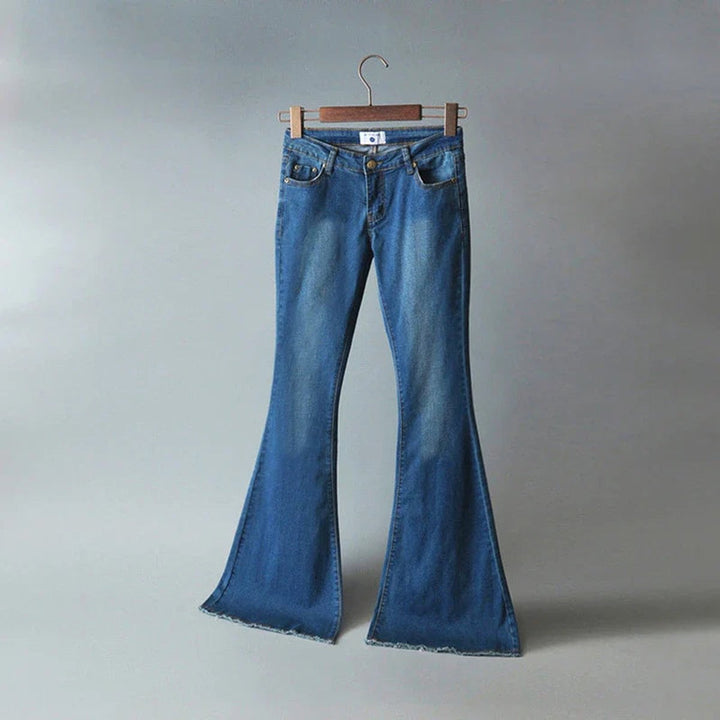 Women's High Waisted Flare Jeans Stretch Denim Bell Bottom Pants