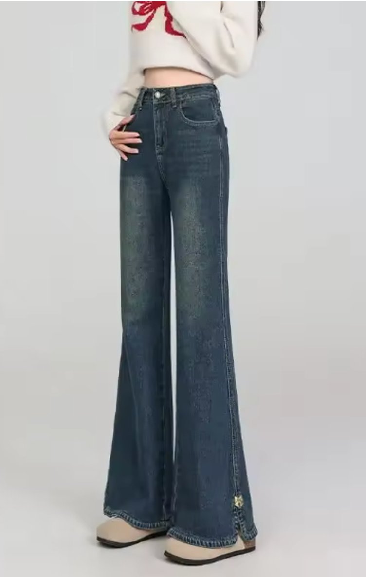 Women's High Waisted Flare Jeans Stretch Denim Bell Bottom Pants