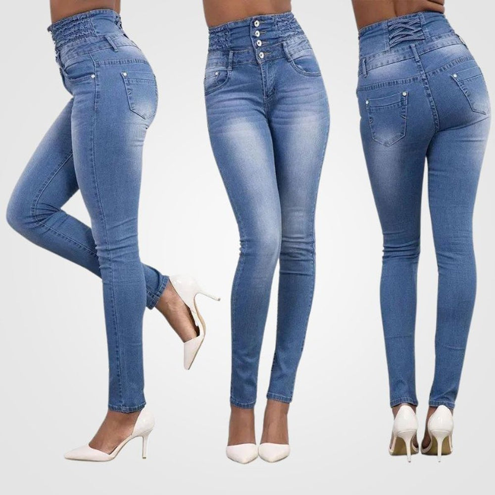 Women's High Waisted Jeans Skinny Stretch Denim Pants