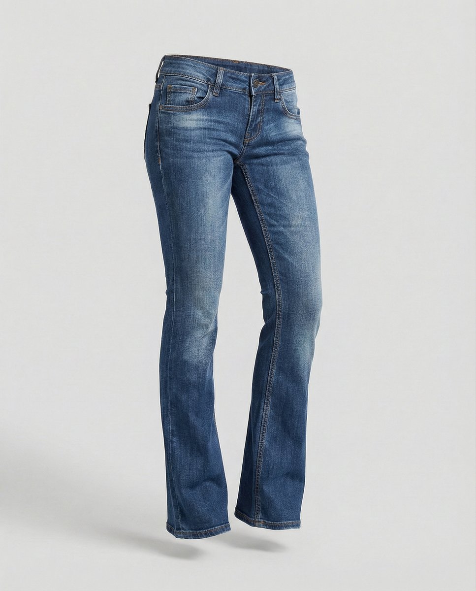 Women's High Waisted Jeans Vintage Flared Bell Bottom Denim