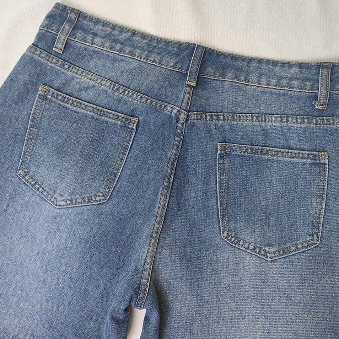 Women's High Waisted Jeans Wide Leg Relaxed Fit Cotton Denim Pants