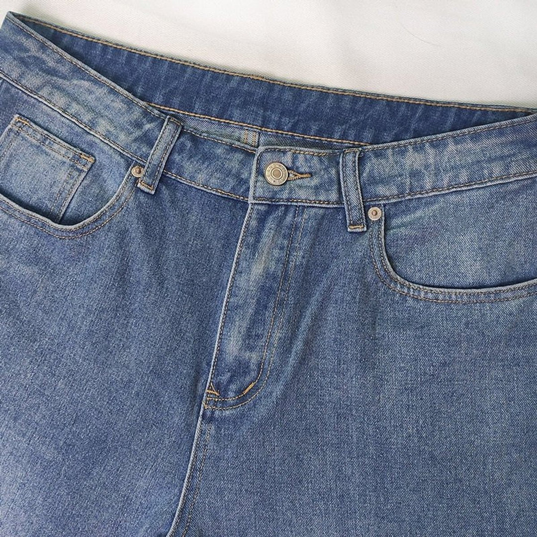 Women's High Waisted Jeans Wide Leg Relaxed Fit Cotton Denim Pants