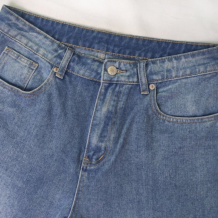 Women's High Waisted Jeans Wide Leg Relaxed Fit Cotton Denim Pants