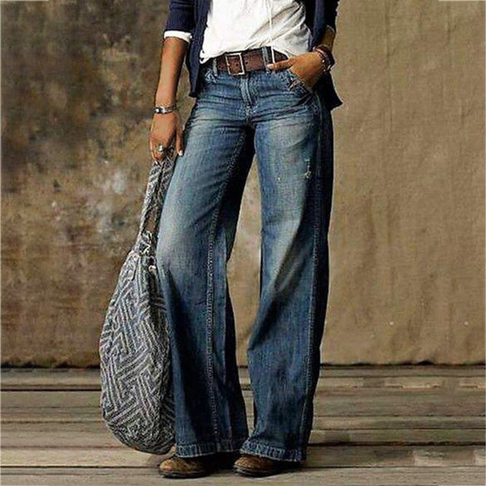 Women's High Waisted Jeans Wide Leg Relaxed Fit Denim Pants