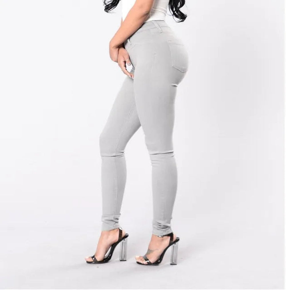 Women's High Waisted Skinny Stretch Office Jeans