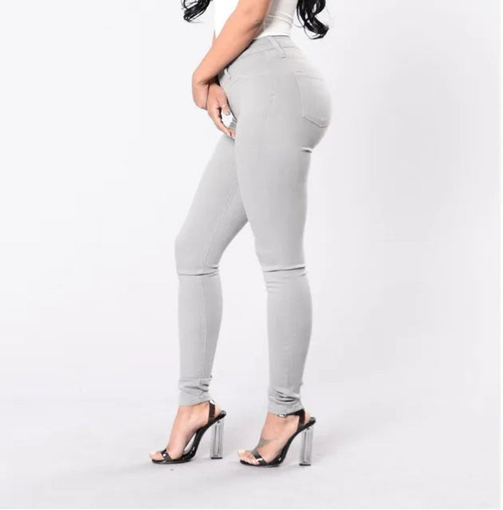 Women's High Waisted Skinny Stretch Office Jeans