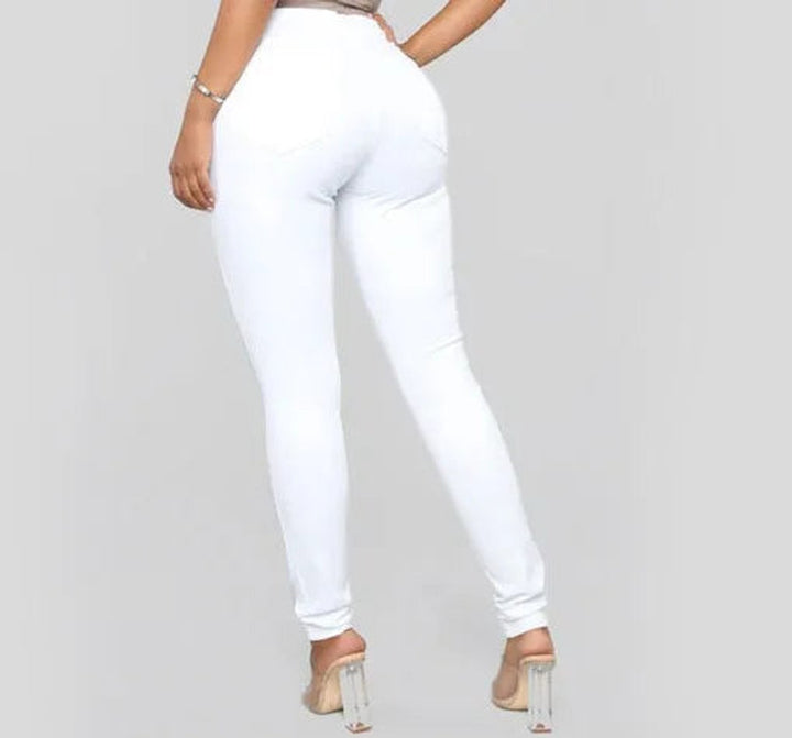 Women's High Waisted Skinny Stretch Office Jeans