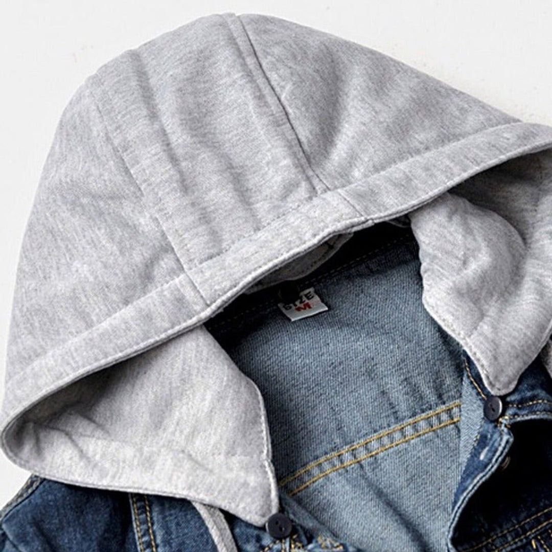 Women's Hooded Light-Wash Relaxed-Fit Denim Jacket