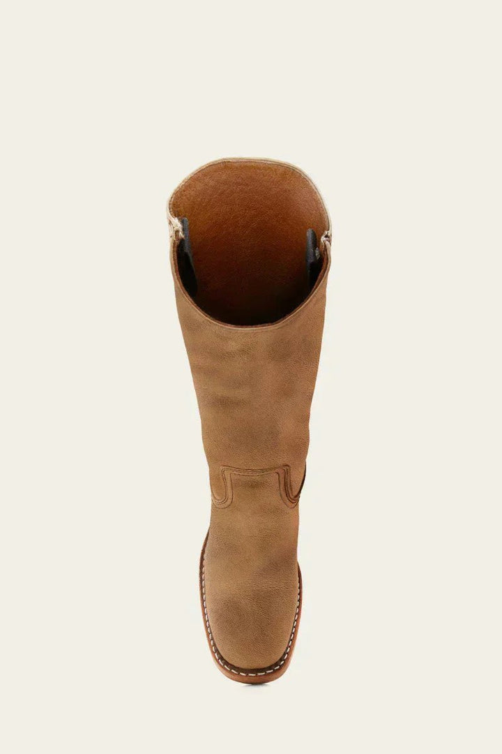 Women's Knee-High Side-Zip Block-Heel Leather Riding Boots