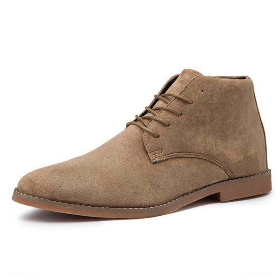 Women's Lace-Up Suede Flat Ankle Boots