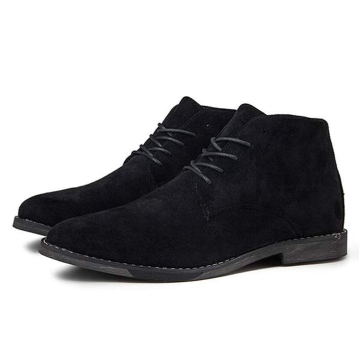 Women's Lace-Up Suede Flat Ankle Boots