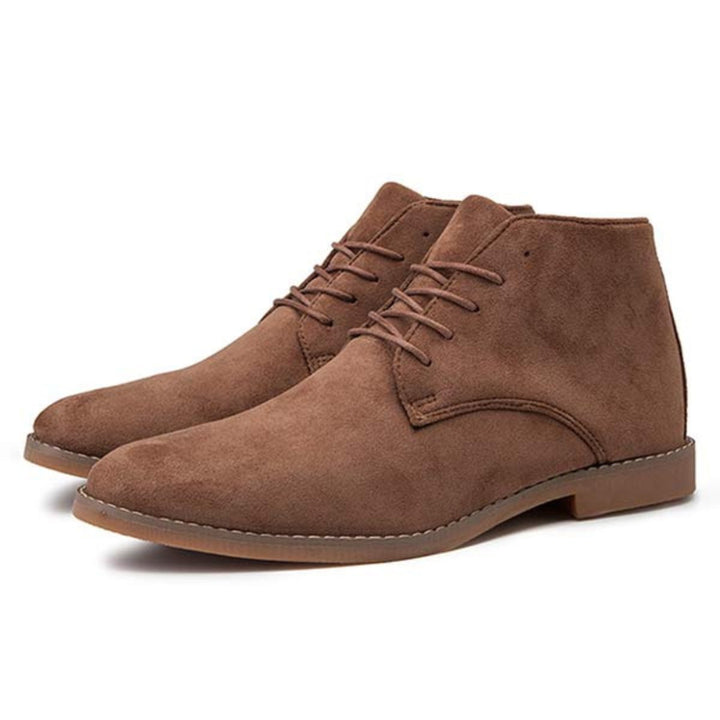 Women's Lace-Up Suede Flat Ankle Boots
