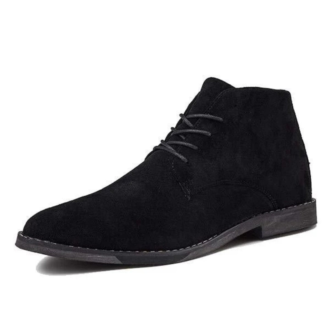 Women's Lace-Up Suede Flat Ankle Boots