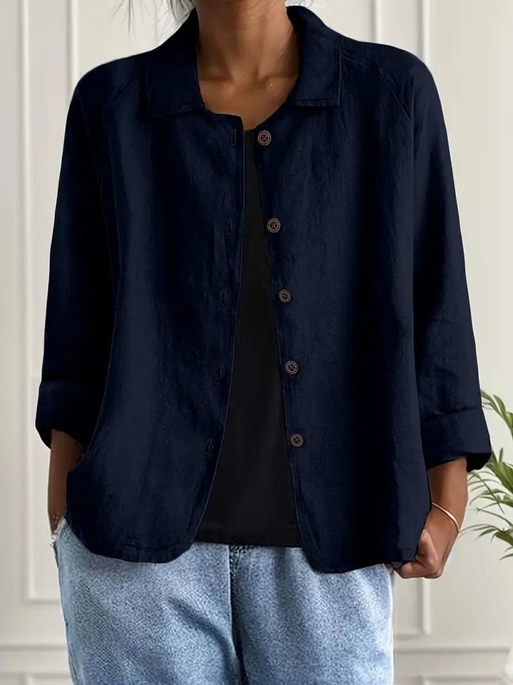 Women's Lightweight Button-Front Casual Shirt Jacket
