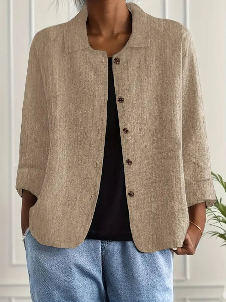 Women's Lightweight Button-Front Casual Shirt Jacket