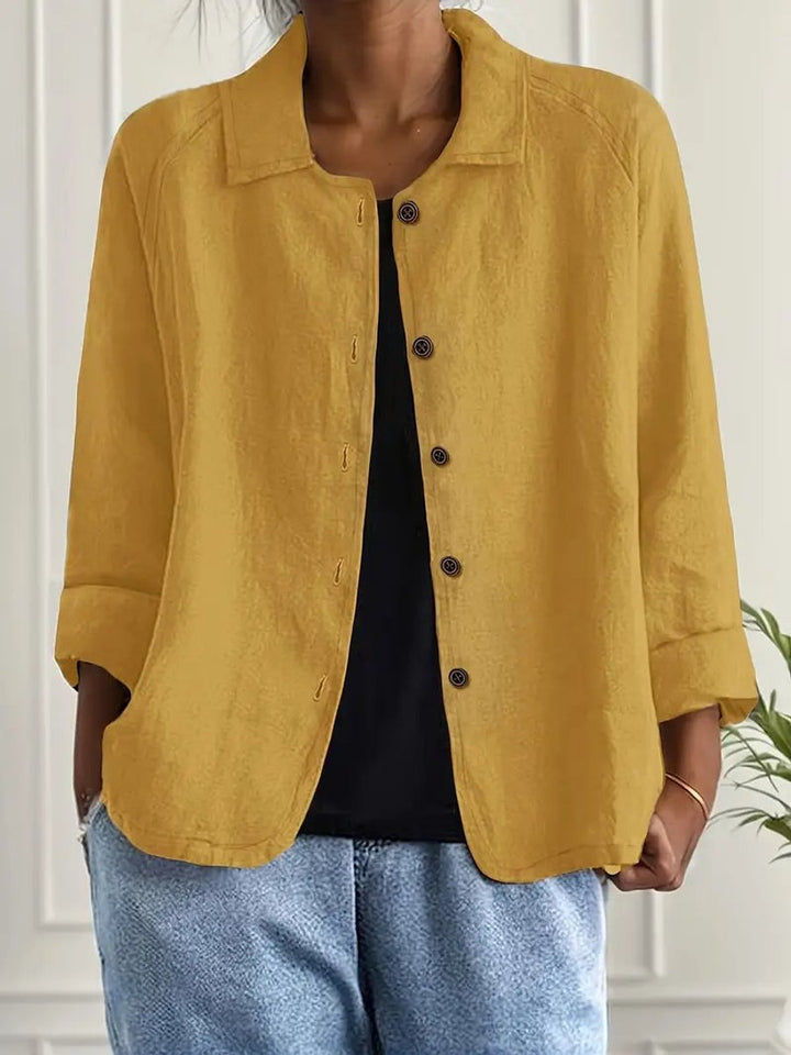 Women's Lightweight Button-Front Casual Shirt Jacket