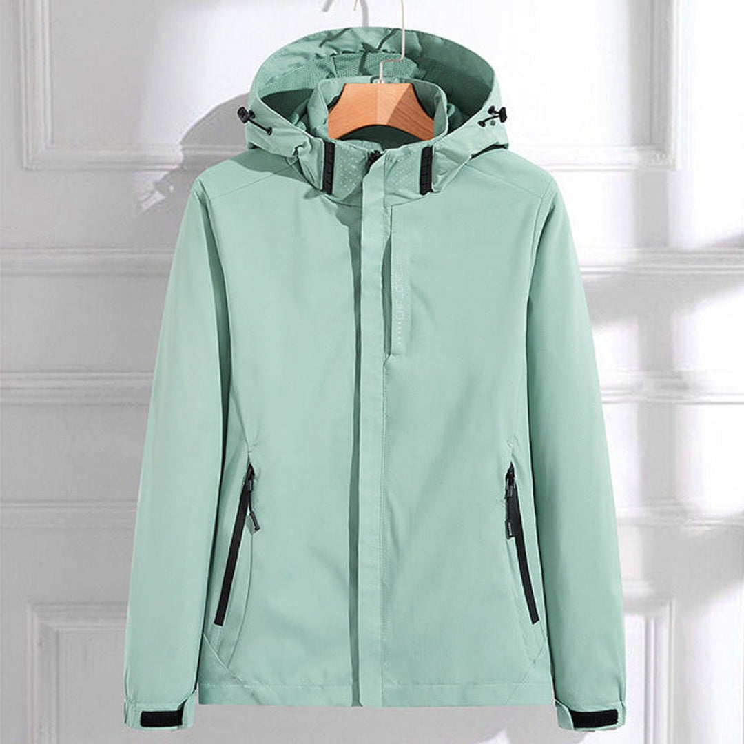 Women's Lightweight Windproof Zip-Up Hooded Outdoor Jacket