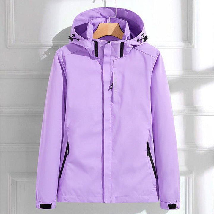 Women's Lightweight Windproof Zip-Up Hooded Outdoor Jacket