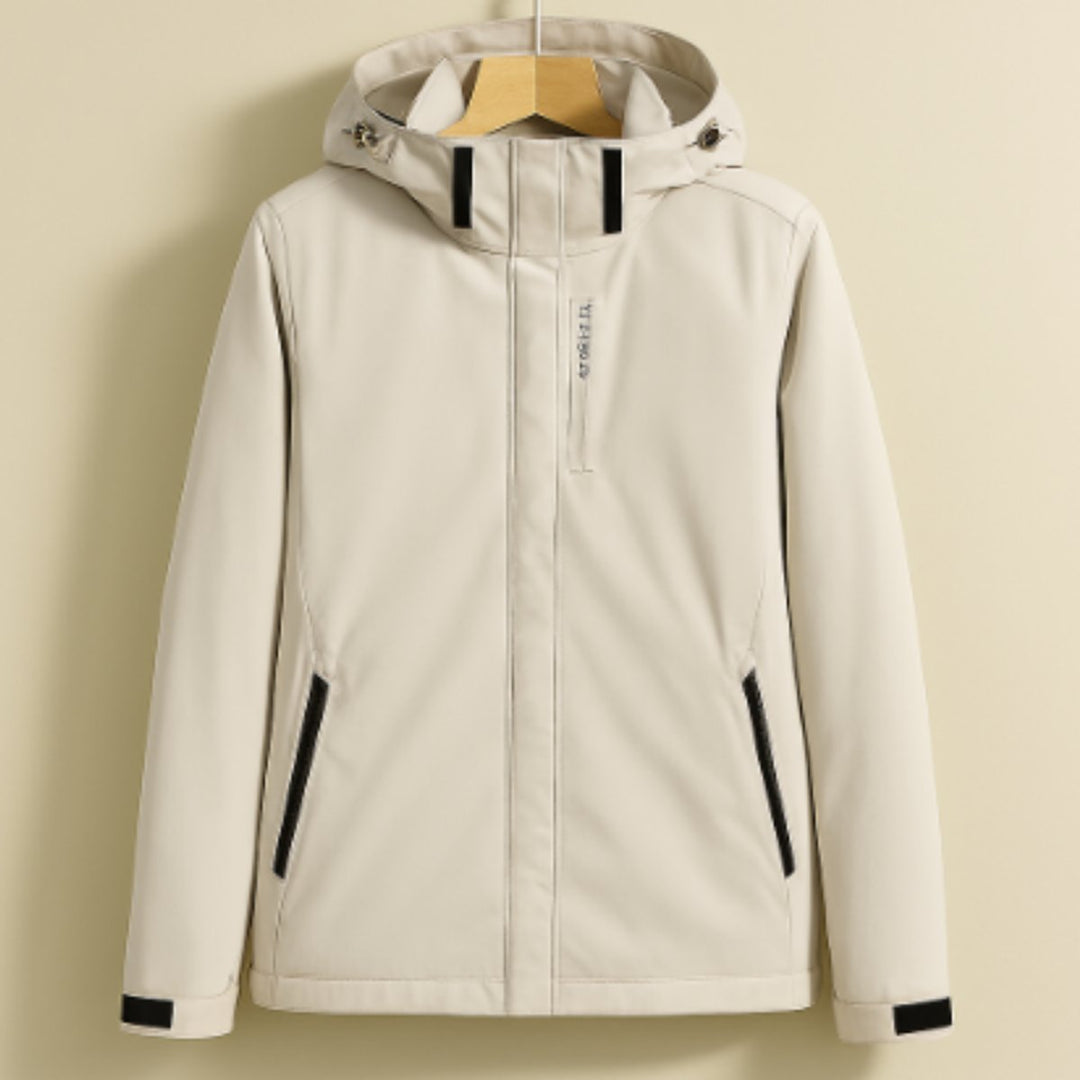 Women's Lightweight Windproof Zip-Up Hooded Outdoor Jacket