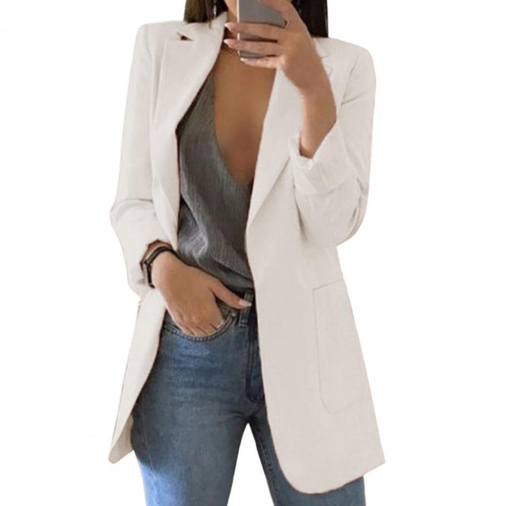 Women's Long Open-Front Long-Sleeve Tailored Blazer