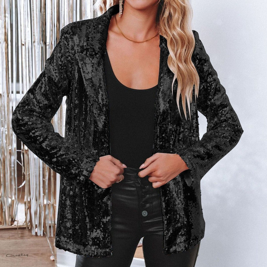 Women's Long-Sleeve Sequin Party Blazer