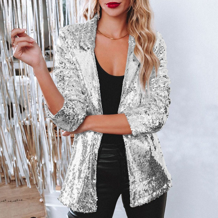 Women's Long-Sleeve Sequin Party Blazer