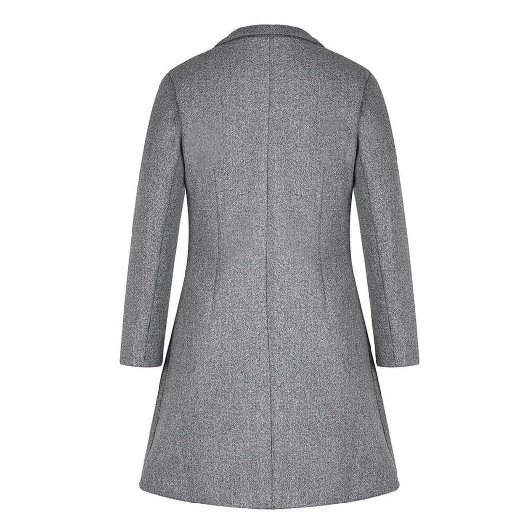 Women's Notch-Lapel Button-Front Longline Trench Coat