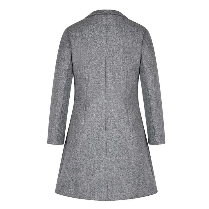 Women's Notch-Lapel Button-Front Longline Trench Coat