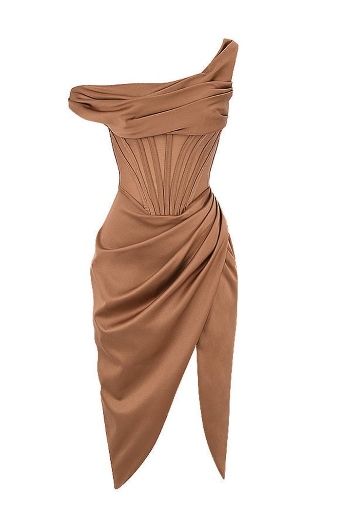 Women's Off-Shoulder Corset Bodycon Fall Midi Dress