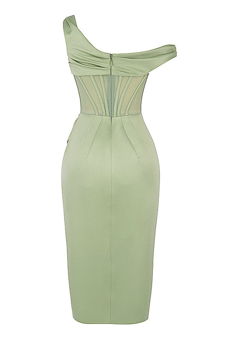Women's Off-Shoulder Corset Bodycon Fall Midi Dress