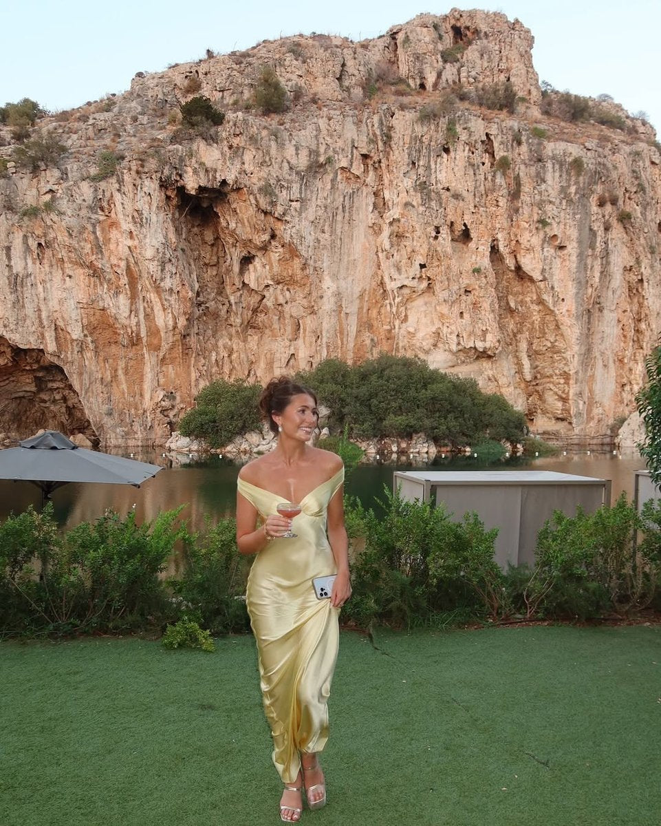 Women's Off-Shoulder Satin Mermaid Formal Dress
