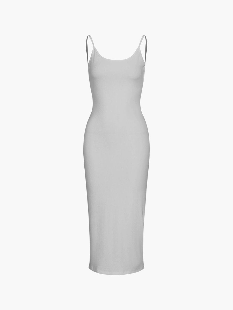 Women's Open Back Bodycon Fall Midi Dress Sleeveless