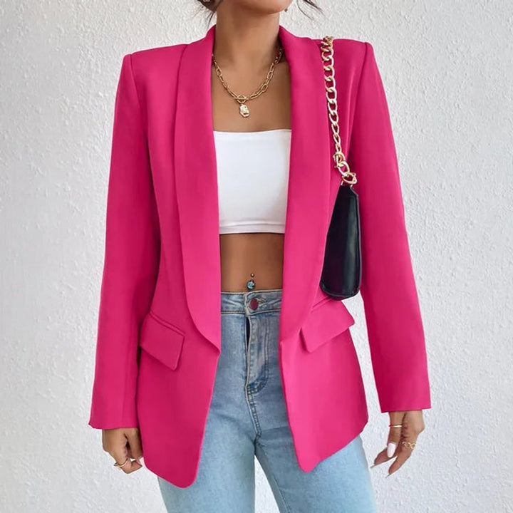 Women's Open-Front Long-Sleeve Office Blazer