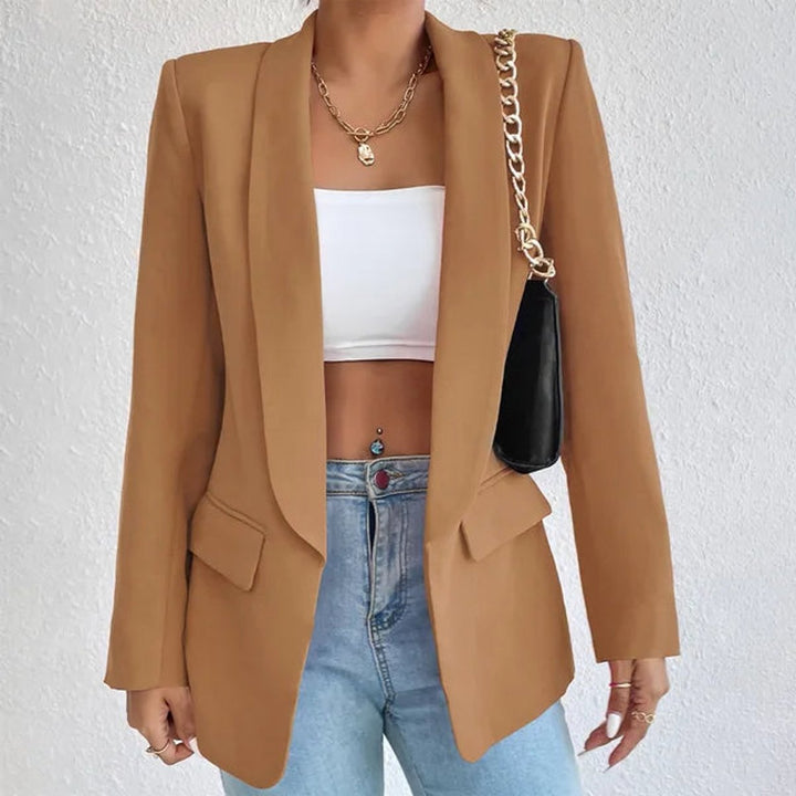 Women's Open-Front Long-Sleeve Office Blazer