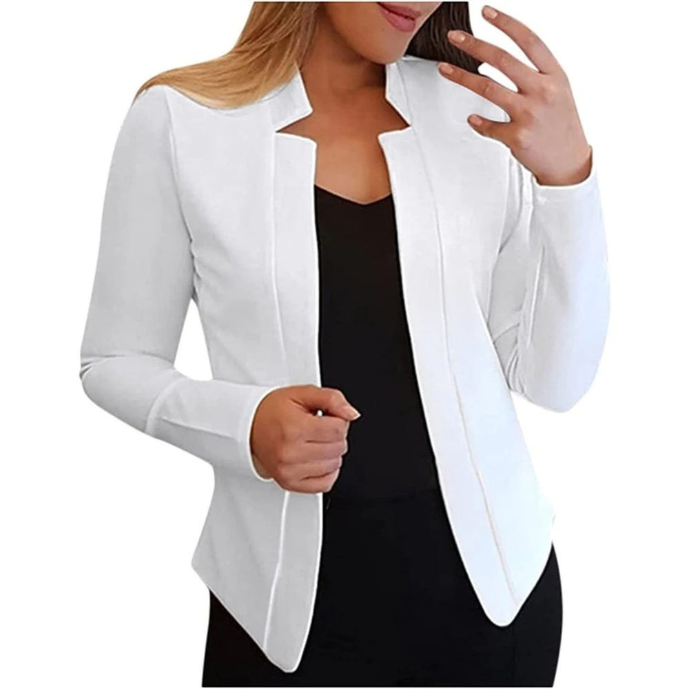 Women's Open-Front Long-Sleeve Slim-Fit Blazer