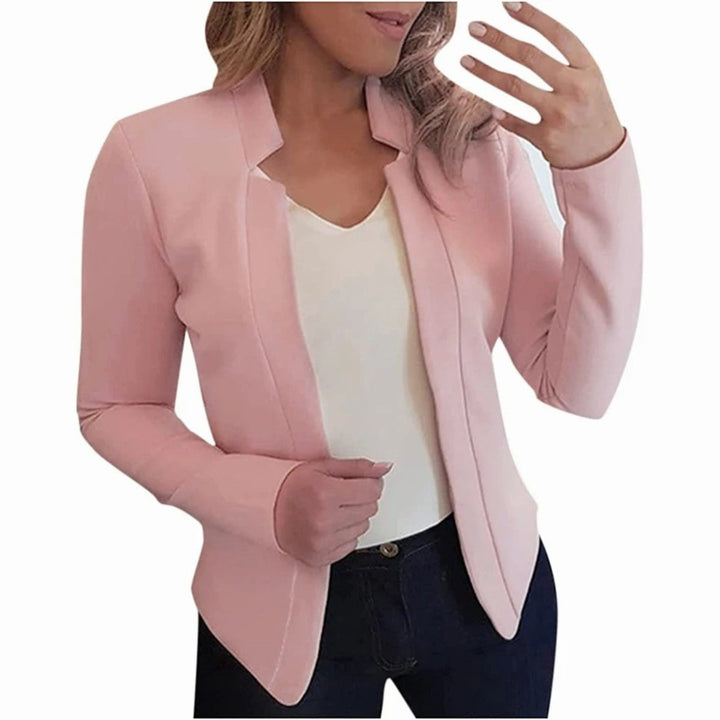 Women's Open-Front Long-Sleeve Slim-Fit Blazer
