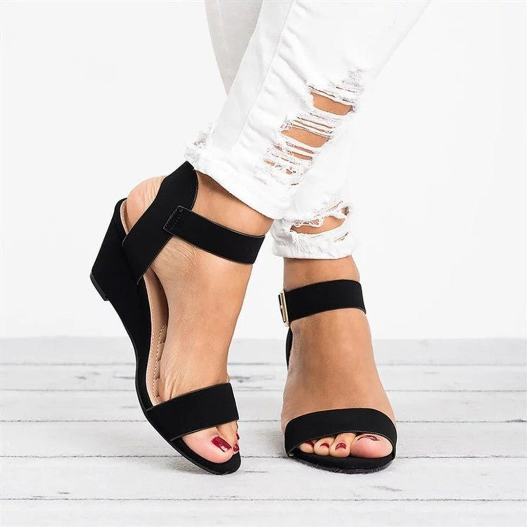 Women's Open-Toe Ankle-Strap Wedge Sandals