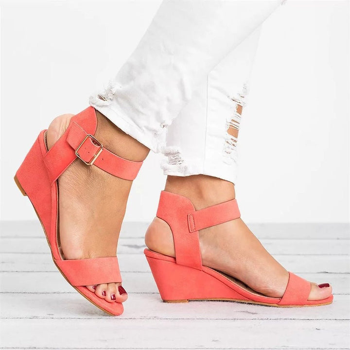 Women's Open-Toe Ankle-Strap Wedge Sandals