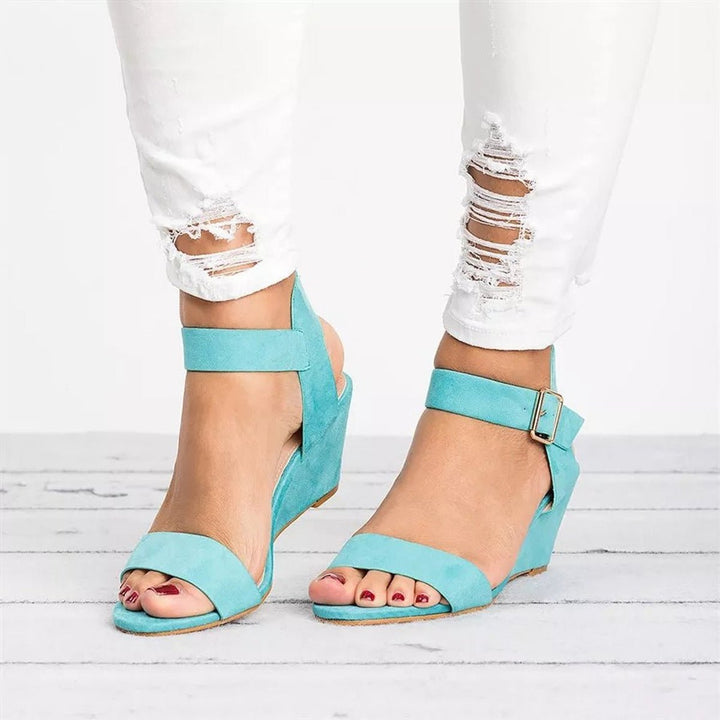Women's Open-Toe Ankle-Strap Wedge Sandals