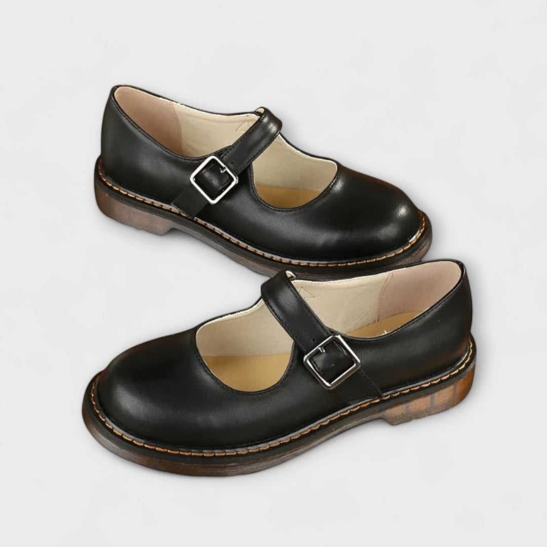 Women's Orthopedic Buckle-Strap Low-Profile Mary Jane Flats