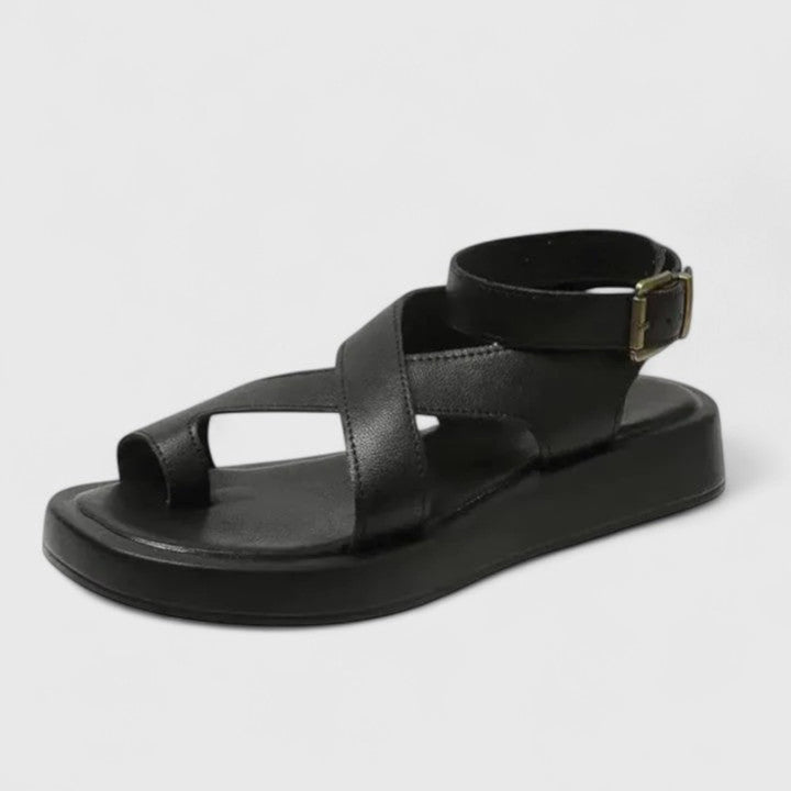 Women's Orthopedic Crossover-Strap Ankle-Buckle Flat Sandals