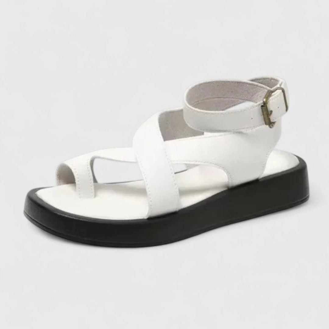 Women's Orthopedic Crossover-Strap Ankle-Buckle Flat Sandals