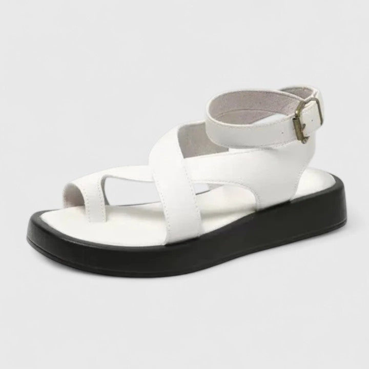 Women's Orthopedic Crossover-Strap Ankle-Buckle Flat Sandals